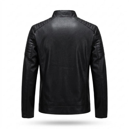 Lederjacken Outlet24 - Vazem | Gesteppt Tailliert Lederjacke Herren