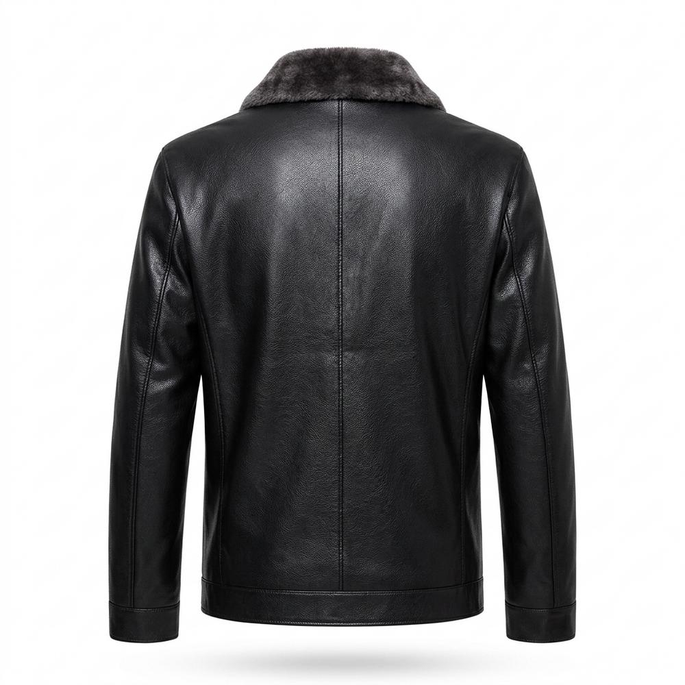 Lederjacken Outlet24 - Sudom | Gefütterte Glatte Lederjacke Herren
