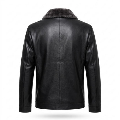Lederjacken Outlet24 - Sudom | Gefütterte Glatte Lederjacke Herren
