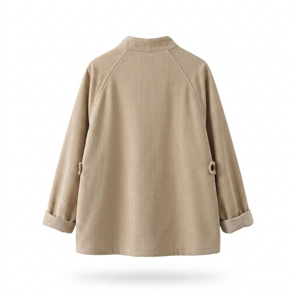 Lederjacken Outlet24 - Totik | Gerippte Geknöpfte Jacke Damen