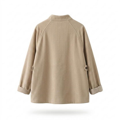 Lederjacken Outlet24 - Totik | Gerippte Geknöpfte Jacke Damen