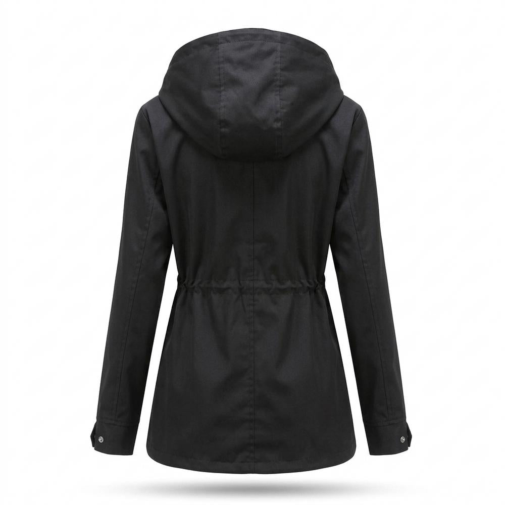 Lederjacken Outlet24 - Eiran | Gefütterte Taillenregulierbare Jacke Damen