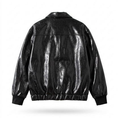 Lederjacken Outlet24 - Eubol | Glänzend Funktional Lederjacke Unisex