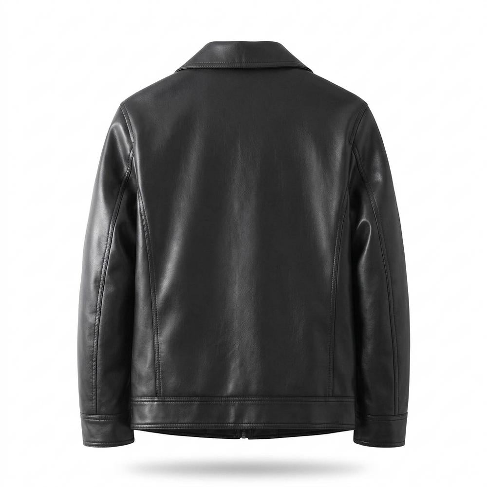 Lederjacken Outlet24 - Lisuk | Glatte Gefütterte Lederjacke Herren