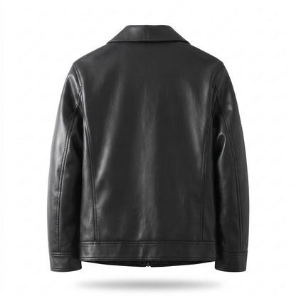 Lederjacken Outlet24 - Lisuk | Glatte Gefütterte Lederjacke Herren