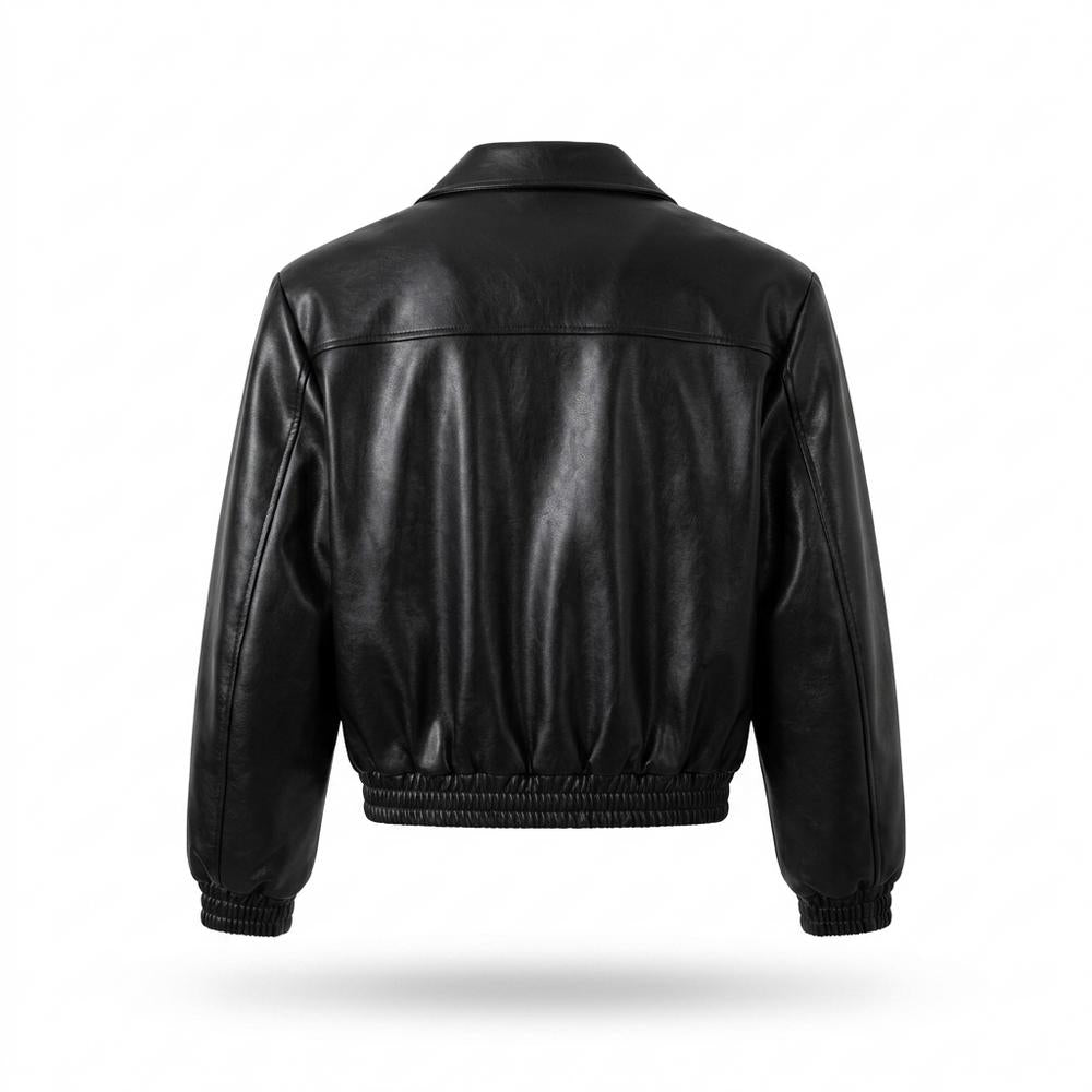 Lederjacken Outlet24 - Nudam | Kurz Geschnitten Strukturiert Lederjacke Unisex