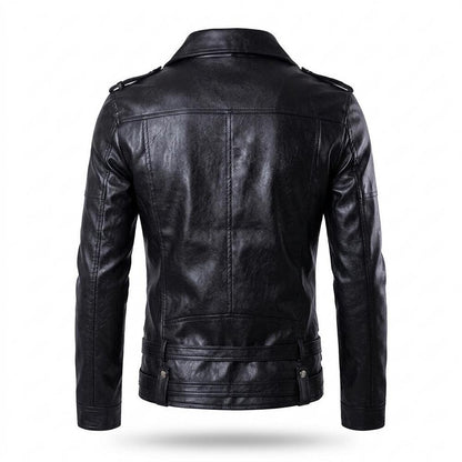 Lederjacken Outlet24 - Vilan | Asymmetrisch Tailliert Lederjacke Herren
