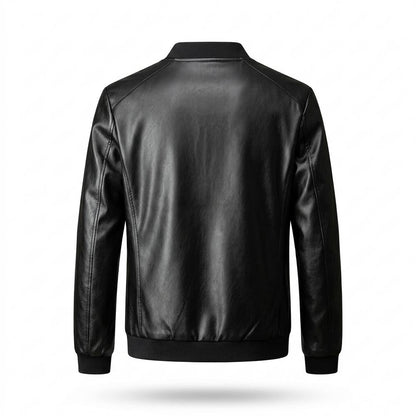 Lederjacken Outlet24 - Cetus | Glatte Gefütterte Lederjacke Herren
