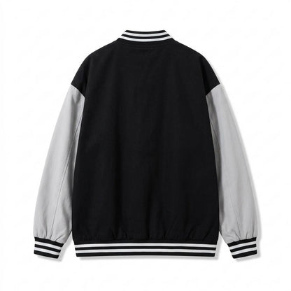 Lederjacken Outlet24 - Lawik | Zweifarbig Geknöpft Jacke Unisex