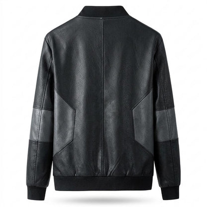 Lederjacken Outlet24 - Tifuk | Zweifarbig Reißverschluss Lederjacke Herren