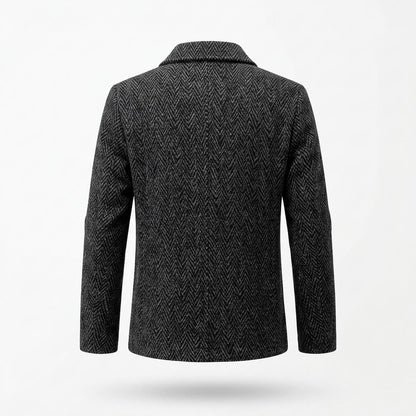 Lederjacken Outlet24 - Ralav | Fischgratgemustert Gefüttert Jacke Herren
