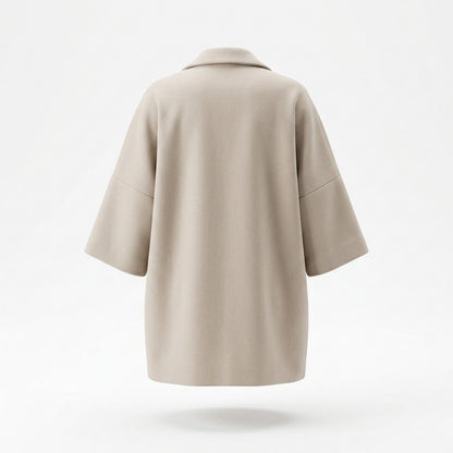 Lederjacken Outlet24 - Zibed | Oversized Geknöpfter Mantel Damen