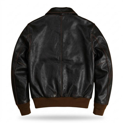 Lederjacken Outlet24 - Raken | Gefüttert Bestickt Lederjacke Herren