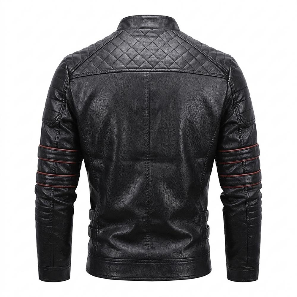 Lederjacken Outlet24 - Mopid | Gesteppt Tailliert Lederjacke Herren