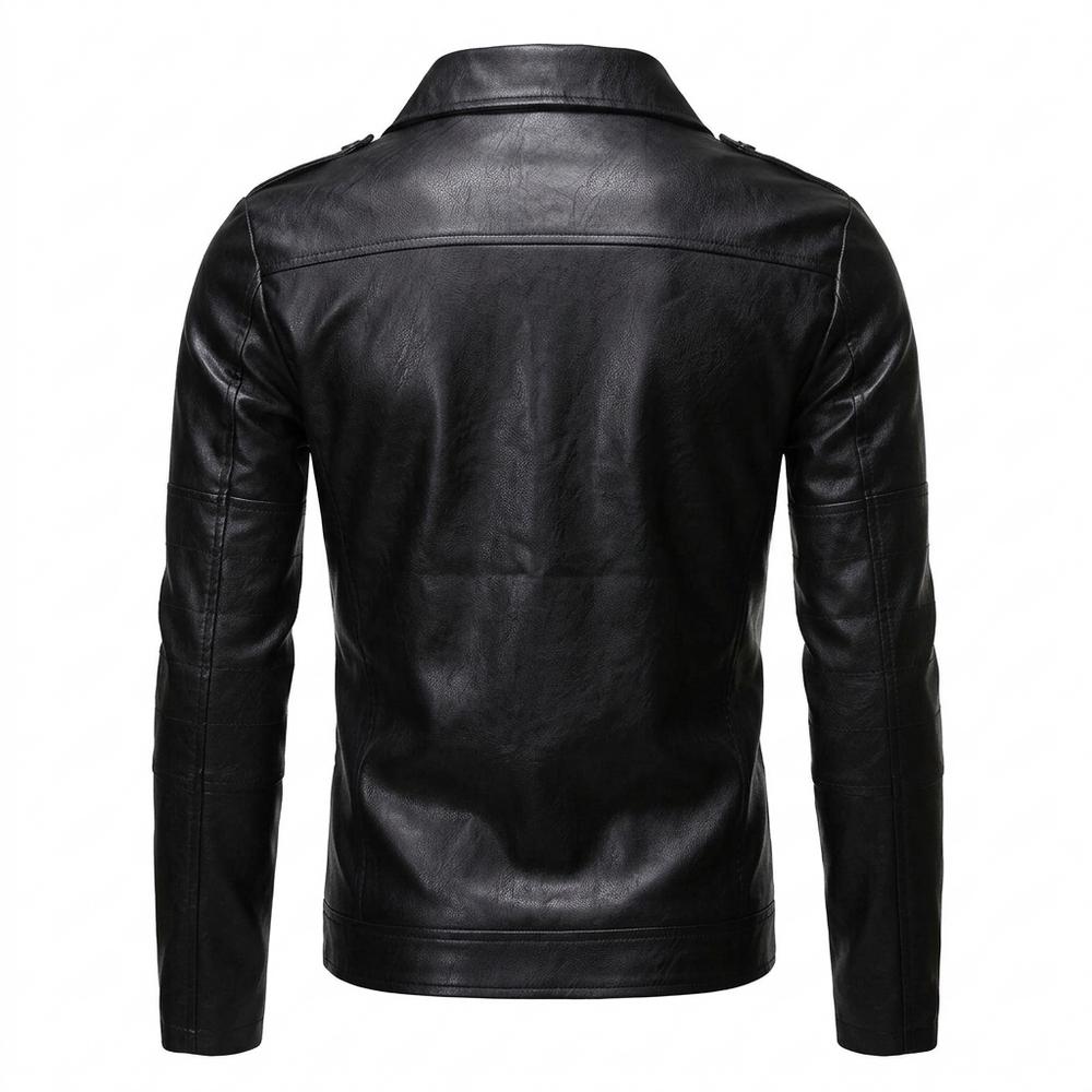 Lederjacken Outlet24 - Sosim | Asymmetrisch Tailliert Lederjacke Herren