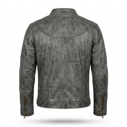 Lederjacken Outlet24 - Lebav | Patiniert Tailliert Lederjacke Herren