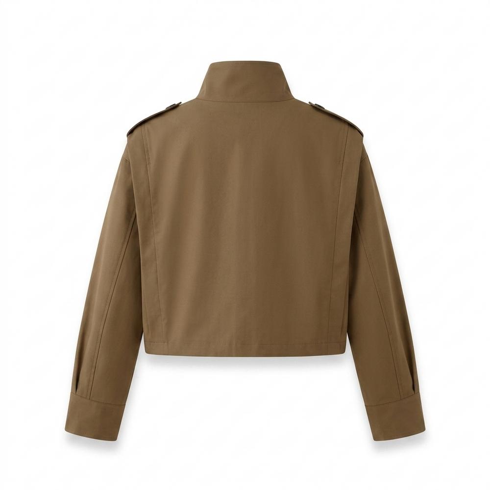 Lederjacken Outlet24 - Newor | Kurzgeschnittene Hochgeschlossene Jacke Damen