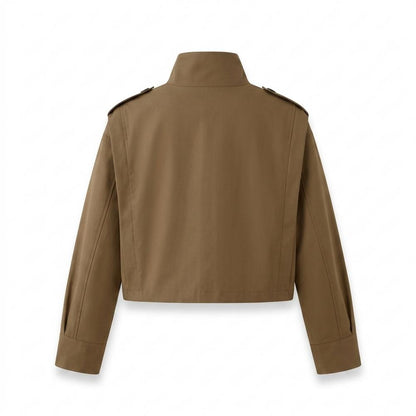 Lederjacken Outlet24 - Newor | Kurzgeschnittene Hochgeschlossene Jacke Damen