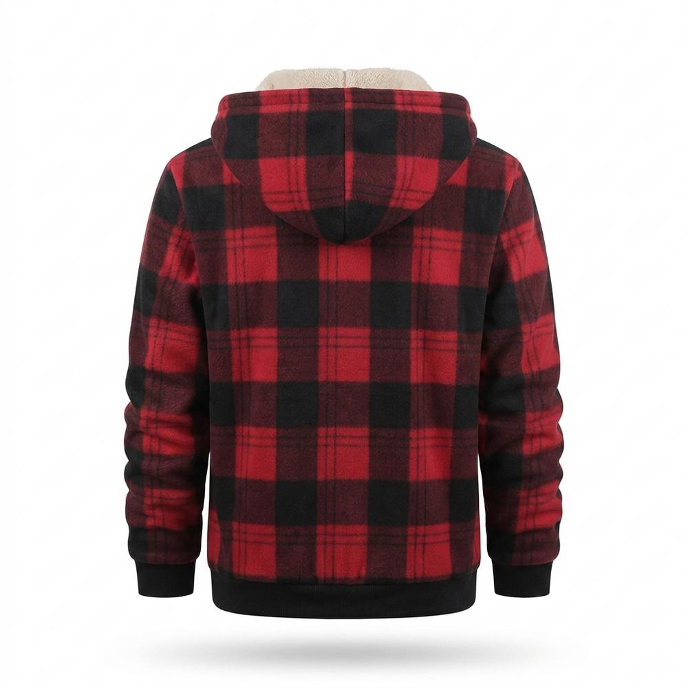 Lederjacken Outlet24 - Eawin | Gefüttert Kariert Hoodie Herren