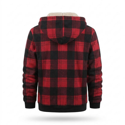 Lederjacken Outlet24 - Eawin | Gefüttert Kariert Hoodie Herren