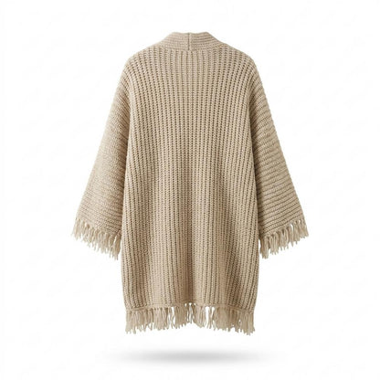 Lederjacken Outlet24 - Augol | Langgeschnittener Grobstrick Cardigan Damen
