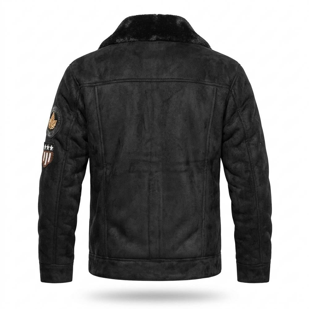 Lederjacken Outlet24 - Movum | Gefüttert Geknöpft Wildleder-Jacke Herren