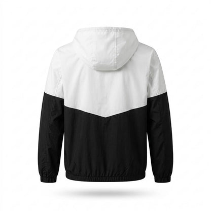 Lederjacken Outlet24 - Retev | Zweifarbige Kapuzen Jacke Unisex