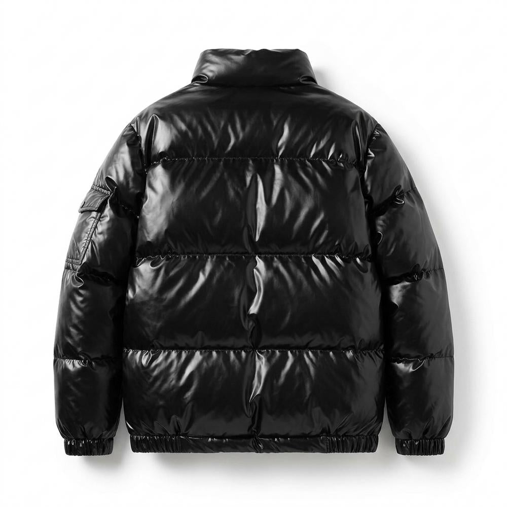 Lederjacken Outlet24 - Nusal | Glänzend Wattiert Jacke Unisex