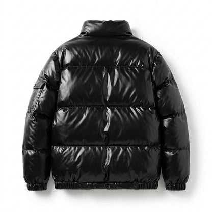 Lederjacken Outlet24 - Nusal | Glänzend Wattiert Jacke Unisex