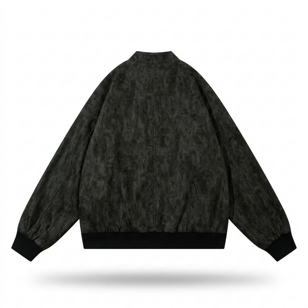 Lederjacken Outlet24 - Soser | Strukturiert Bedruckt Wildleder-Jacke Unisex