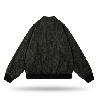 Lederjacken Outlet24 - Soser | Strukturiert Bedruckt Wildleder-Jacke Unisex