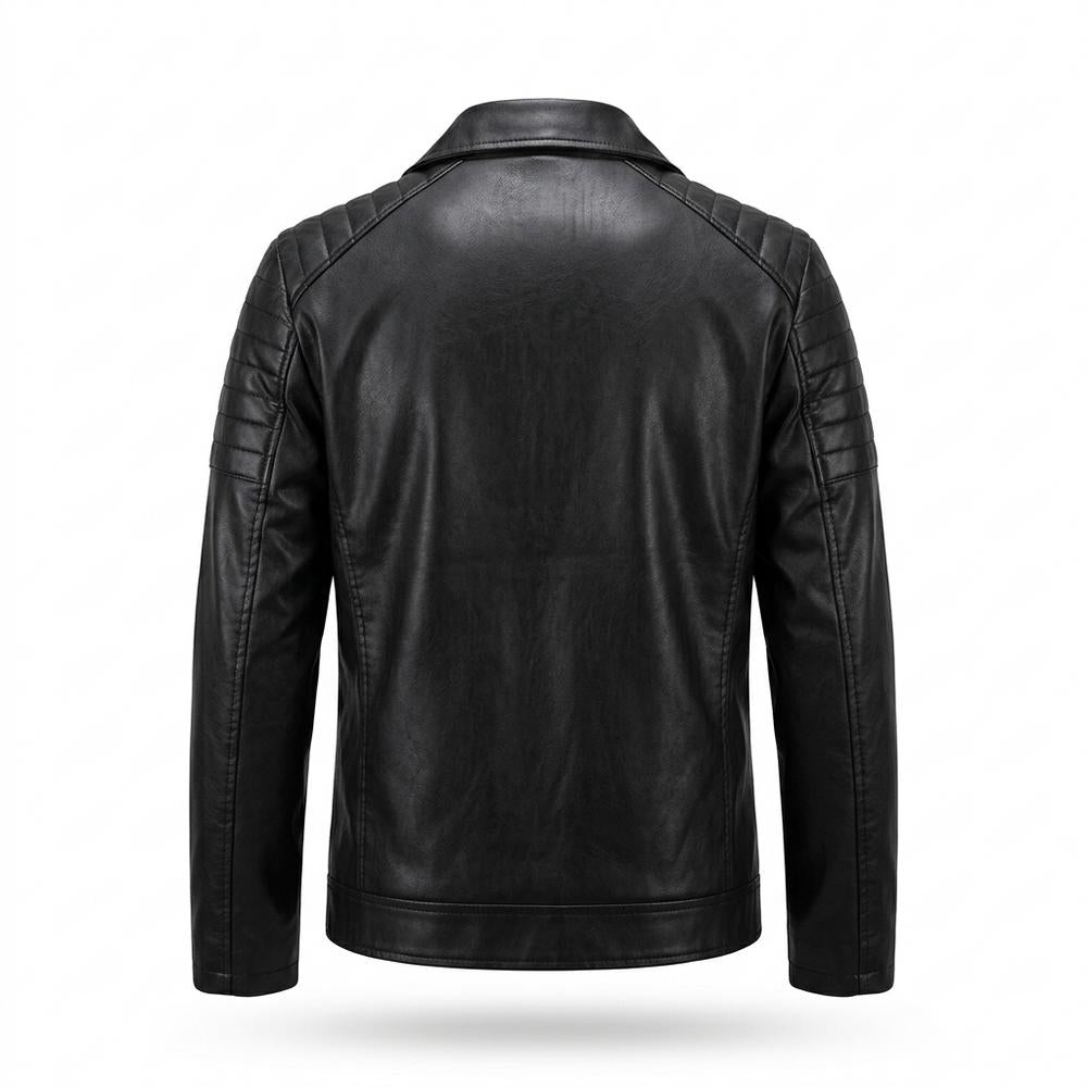 Lederjacken Outlet24 - Zokok | Asymmetrisch Gesteppt Lederjacke Herren