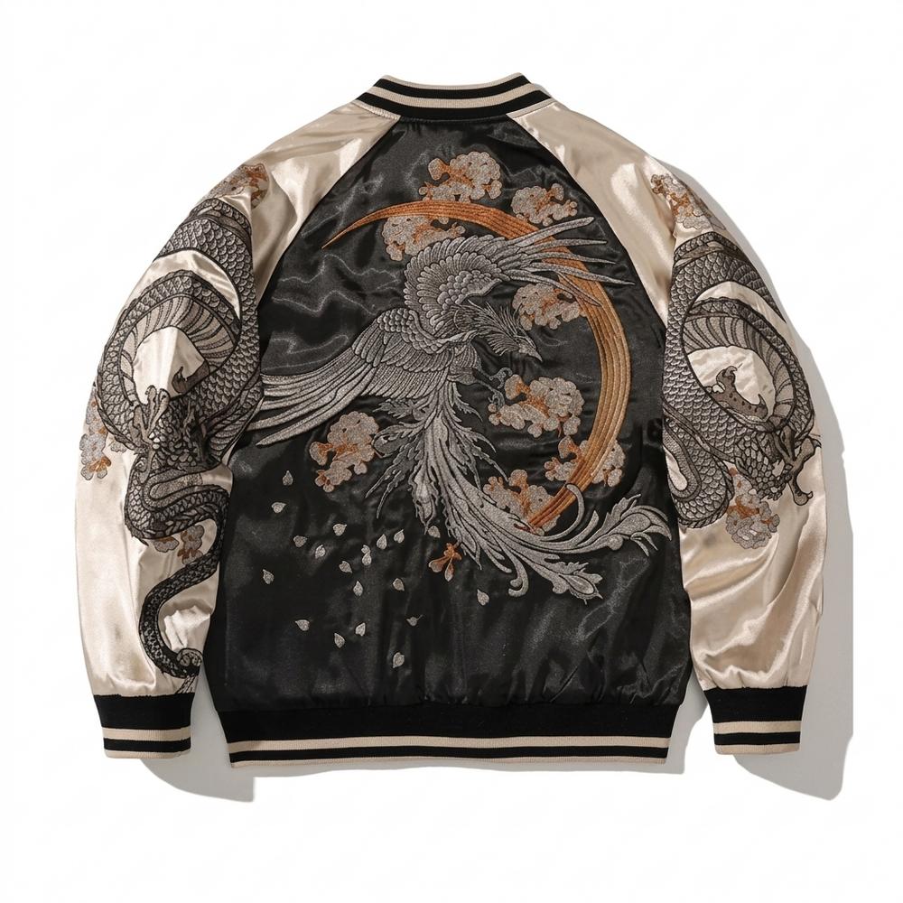 Lederjacken Outlet24 - Deril | Bestickt Zweifarbig Jacke Unisex