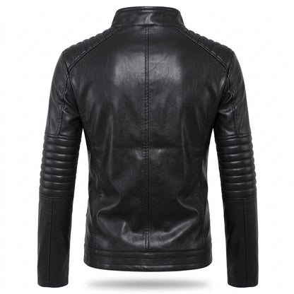 Lederjacken Outlet24 - Nufel | Gesteppt Tailliert Lederjacke Herren