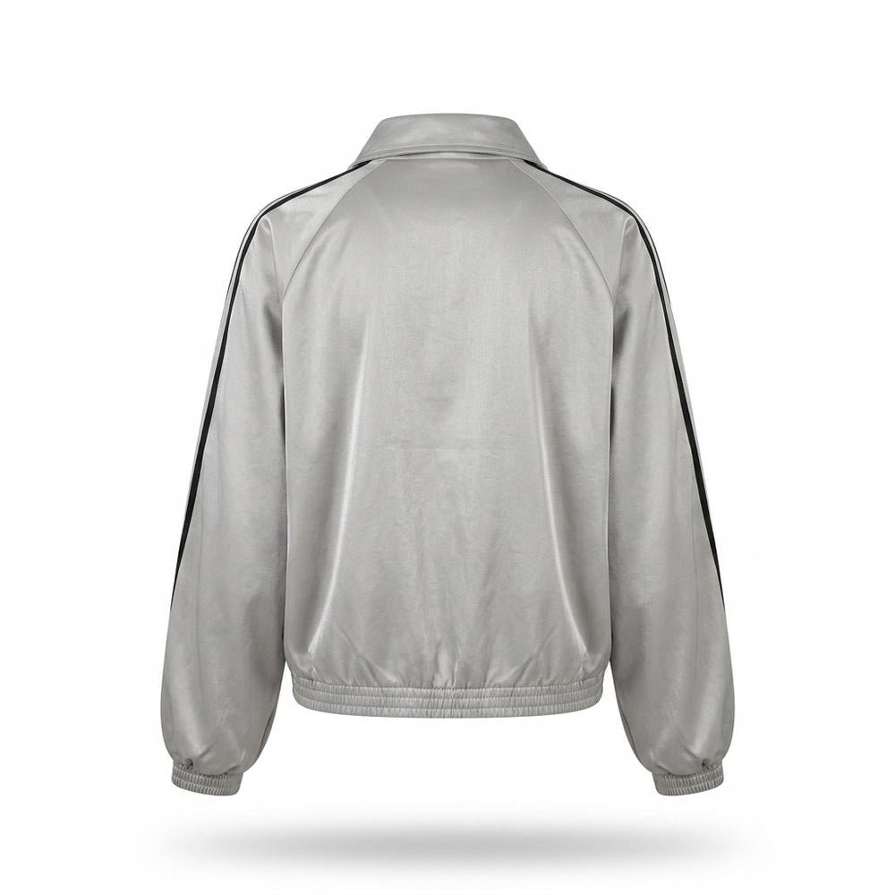 Lederjacken Outlet24 - Cawel | Kurzgeschnittene Gestreifte Jacke Damen