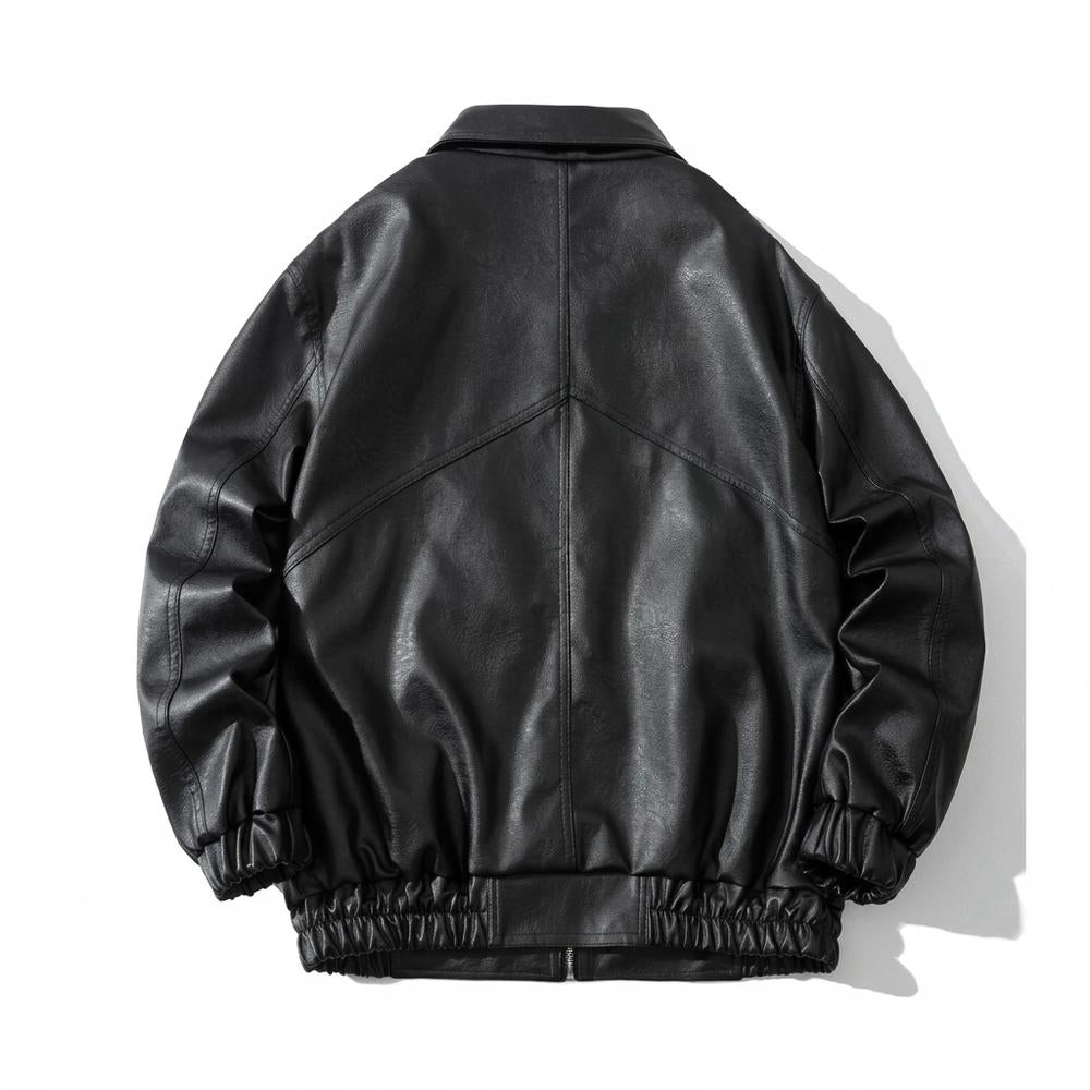 Lederjacken Outlet24 - Vaner | Locker Geschnittene Matte Lederjacke Unisex