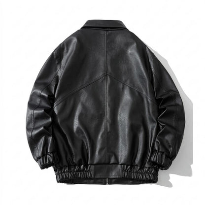 Lederjacken Outlet24 - Vaner | Locker Geschnittene Matte Lederjacke Unisex
