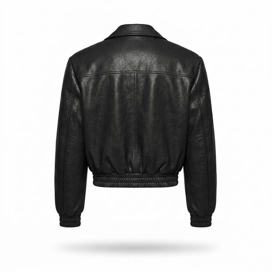 Lederjacken Outlet24 - Tidit | Aufgesetzt Gesmokt Lederjacke Unisex
