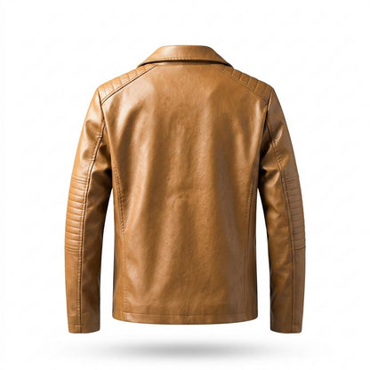 Lederjacken Outlet24 - Cozor | Asymmetrische Gesteppte Lederjacke Herren