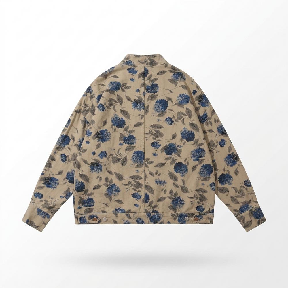Lederjacken Outlet24 - Cimun | Geblümt Geknöpft Jacke Unisex