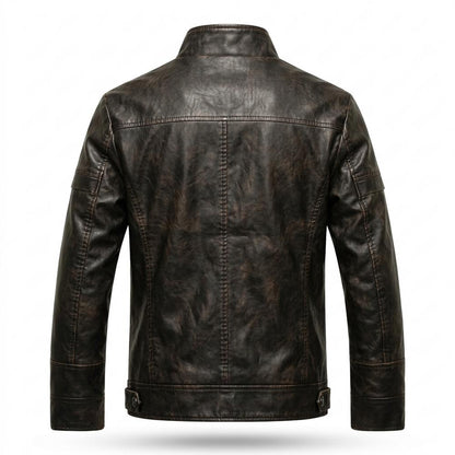 Lederjacken Outlet24 - Vasin | Figurbetont Gewaschen Lederjacke Herren