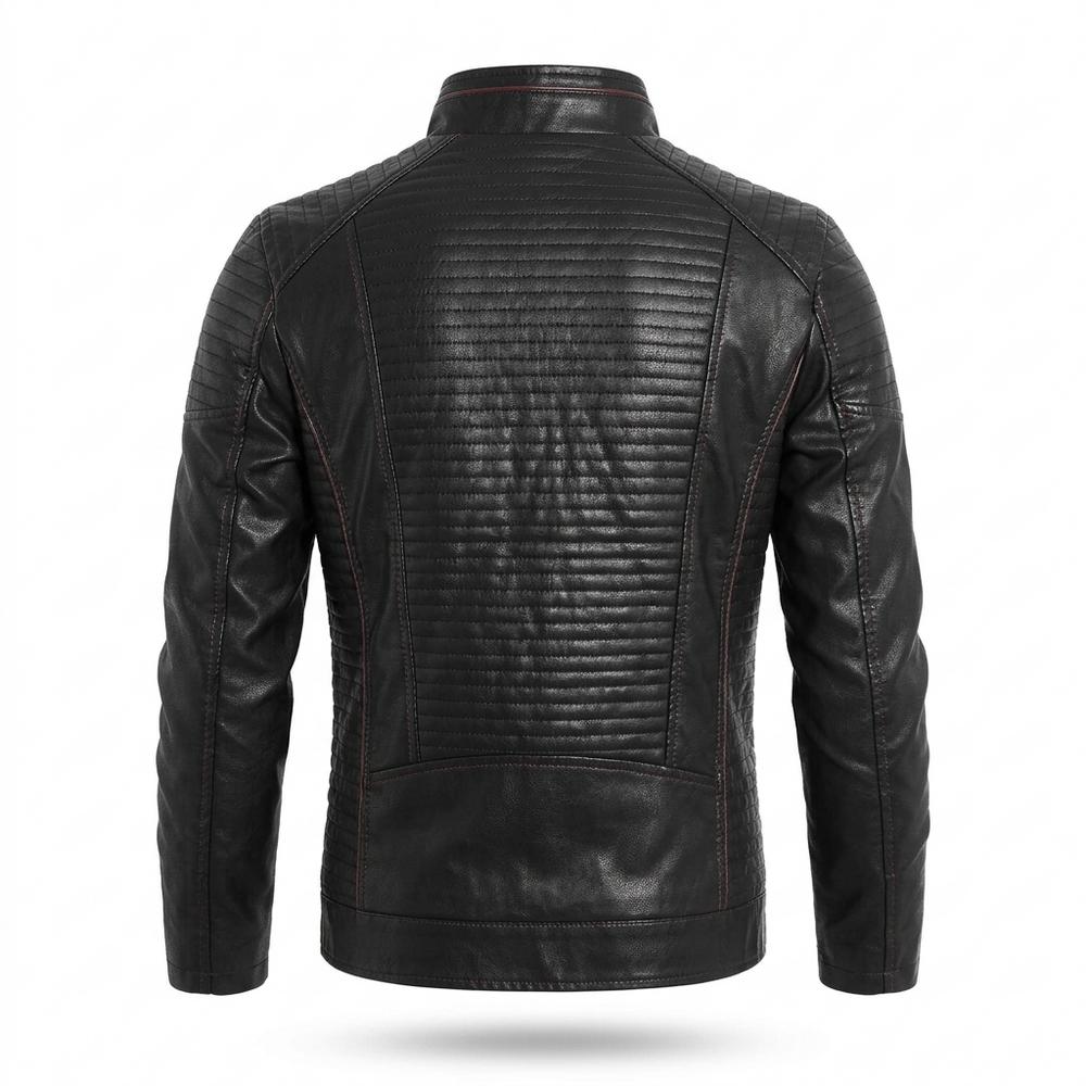 Lederjacken Outlet24 - Mibud | Gesteppt Bestickt Lederjacke Herren