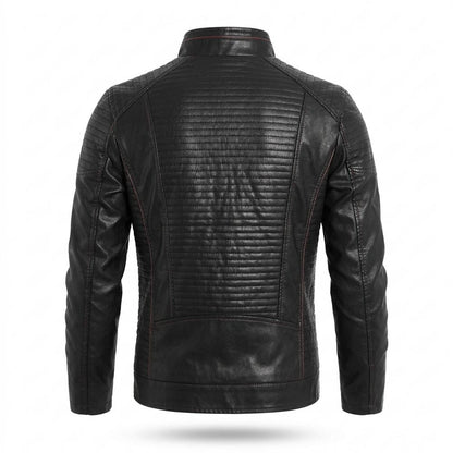 Lederjacken Outlet24 - Mibud | Gesteppt Bestickt Lederjacke Herren