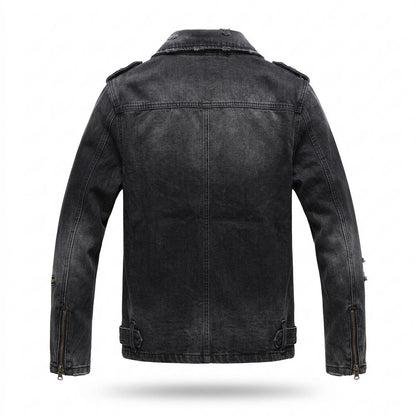 Lederjacken Outlet24 - Dolet | Asymmetrisch Gewaschen Jacke Herren