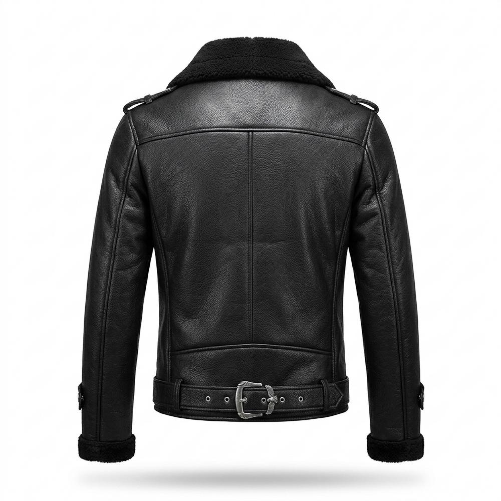 Lederjacken Outlet24 - Koras | Asymmetrisch Gefüttert Lederjacke Herren