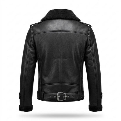 Lederjacken Outlet24 - Koras | Asymmetrisch Gefüttert Lederjacke Herren