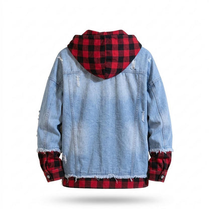 Lederjacken Outlet24 - Mabar | Mehrfarbige Kapuzen Jacke Herren