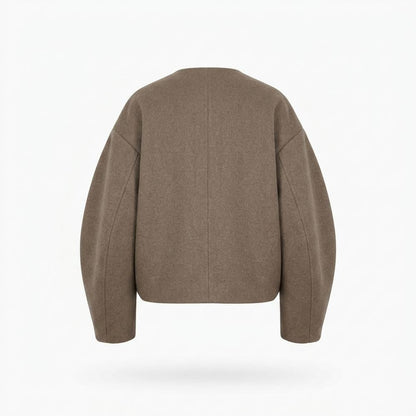 Lederjacken Outlet24 - Zoler | Kragenlos Kurzgeschnitten Jacke Damen