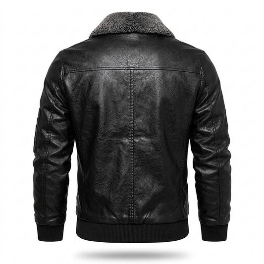 Lederjacken Outlet24 - Cegek | Gefüttert Bestickt Lederjacke Herren