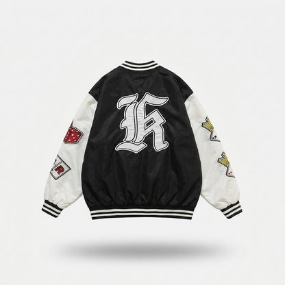 Lederjacken Outlet24 - Auded | Bestickt Geknöpft Jacke Unisex